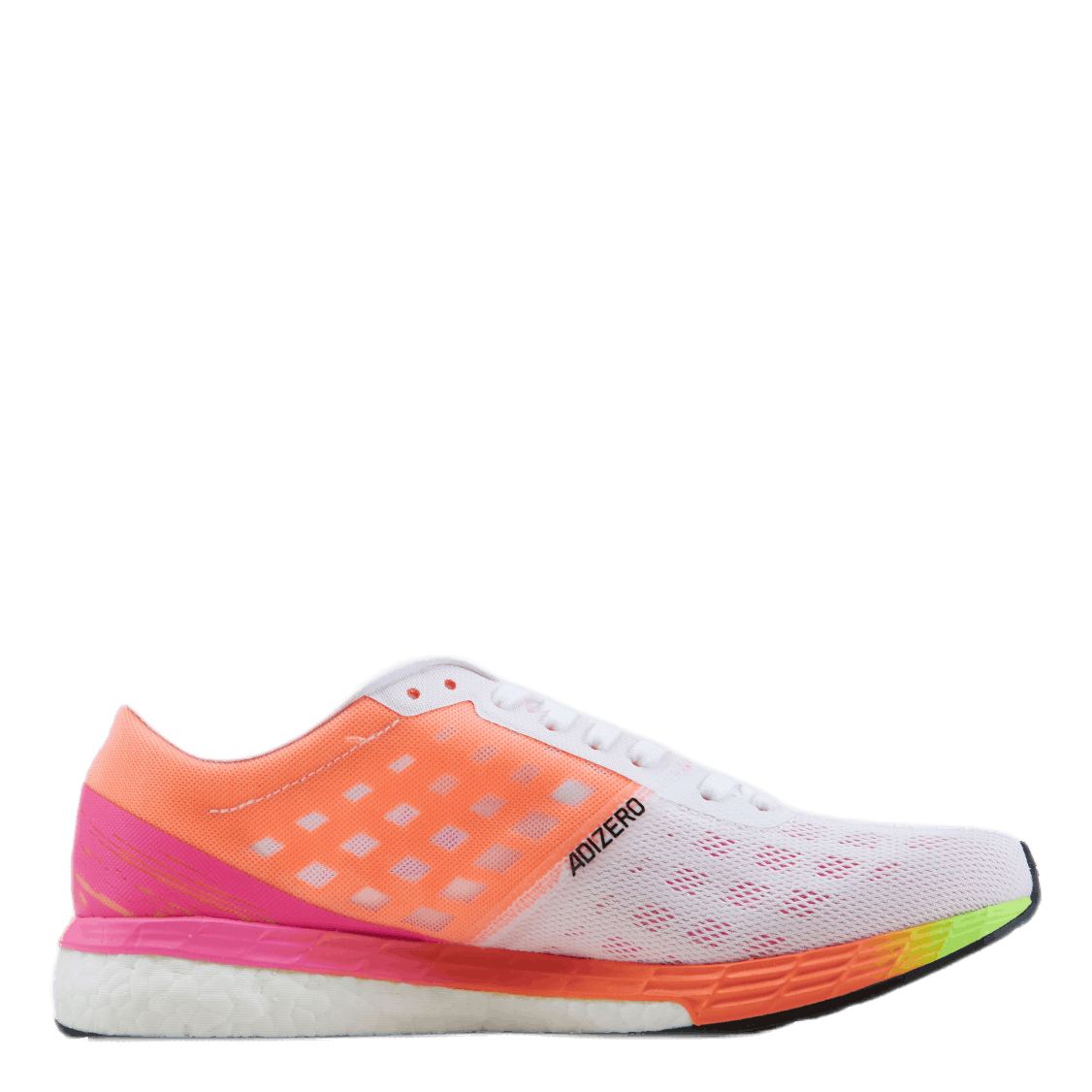 Adizero Boston 9 Shoes Cloud White / Silver Metallic / Screaming Pink