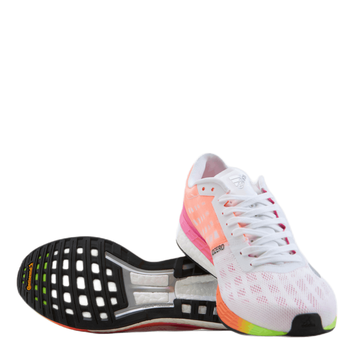 Adizero Boston 9 Shoes Cloud White / Silver Metallic / Screaming Pink