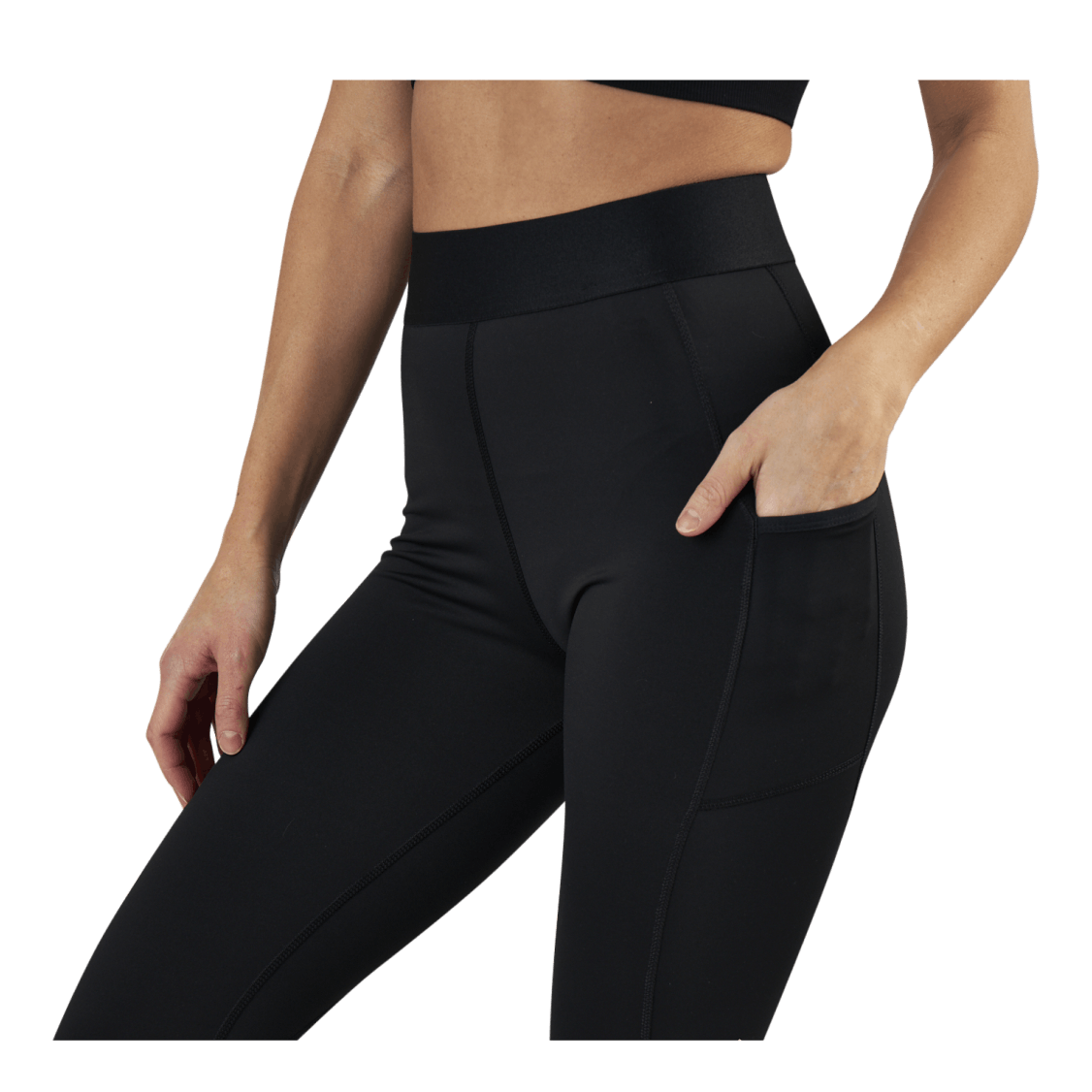 Techfit Adi Life Mid Rise Long Bos Tight Black / Black / White