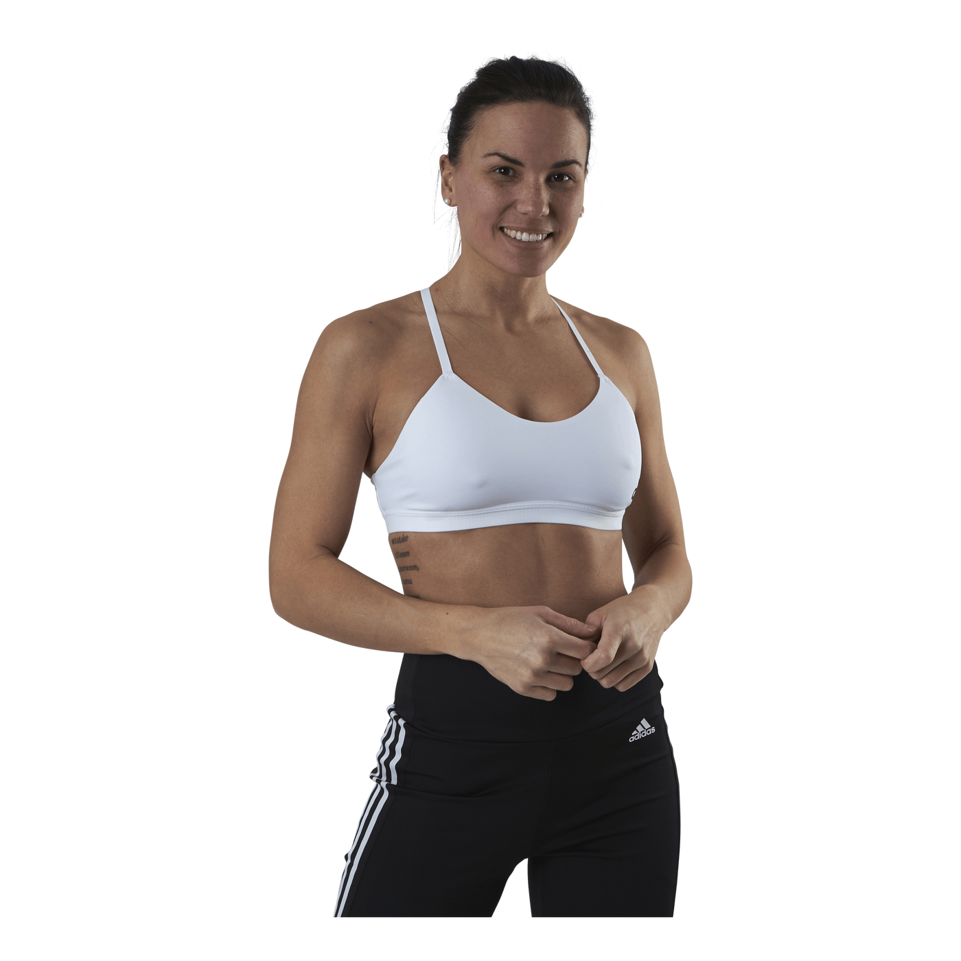 All Me Light Support Training Bra White / Black