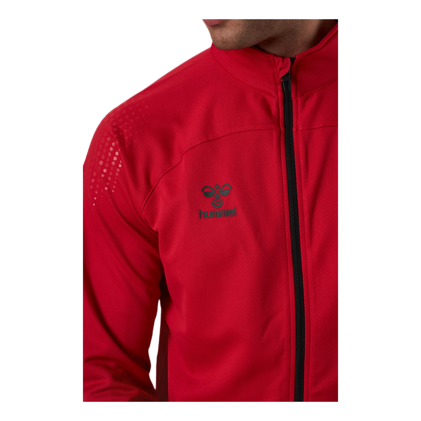 Poly Zip Jacket Red