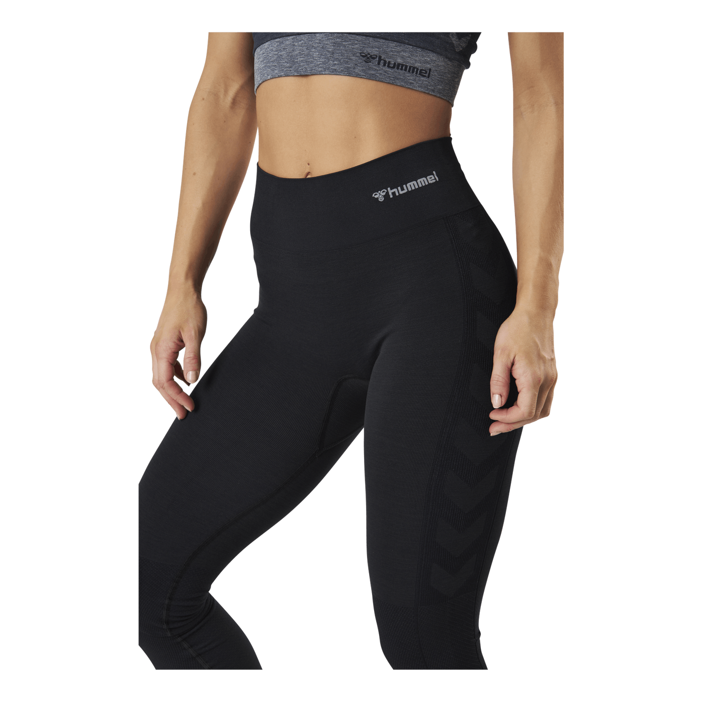 Seamless Mid Waist Tights Black