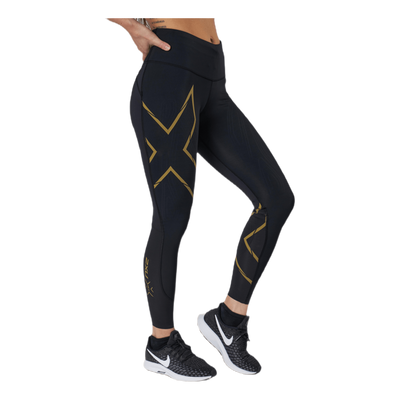 Light Speed Mid-Rise Compression Black/Gold