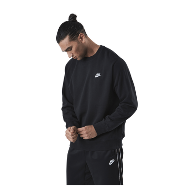 Sportswear Club Men's French Terry Crew BLACK/WHITE