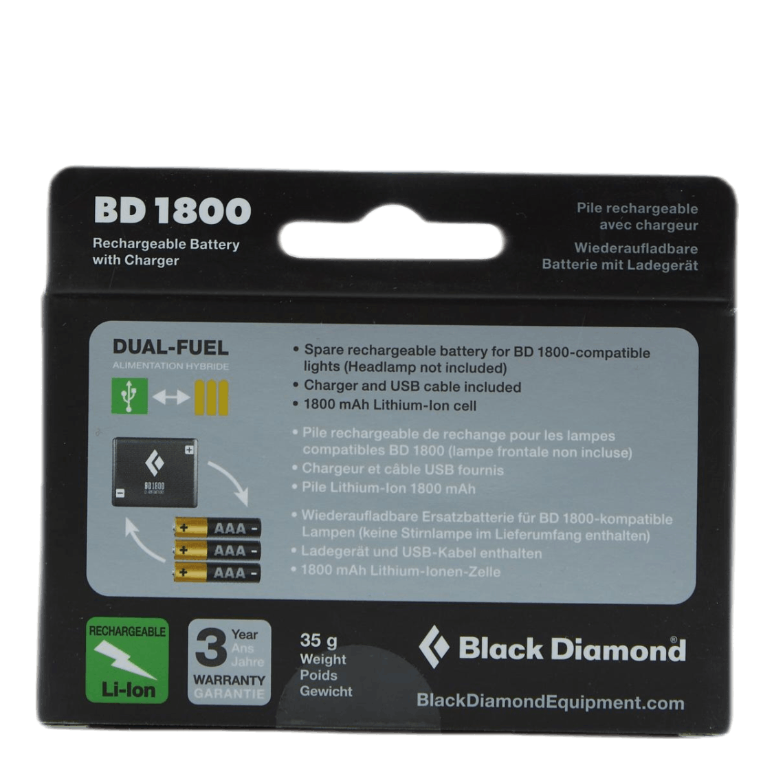 BD 1800 Battery & Charger Black