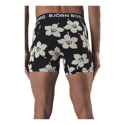 Sammy Graphic Floral Shorts 2-Pack Black