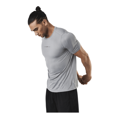 Shoulder Logo Slim Training Tee Silver