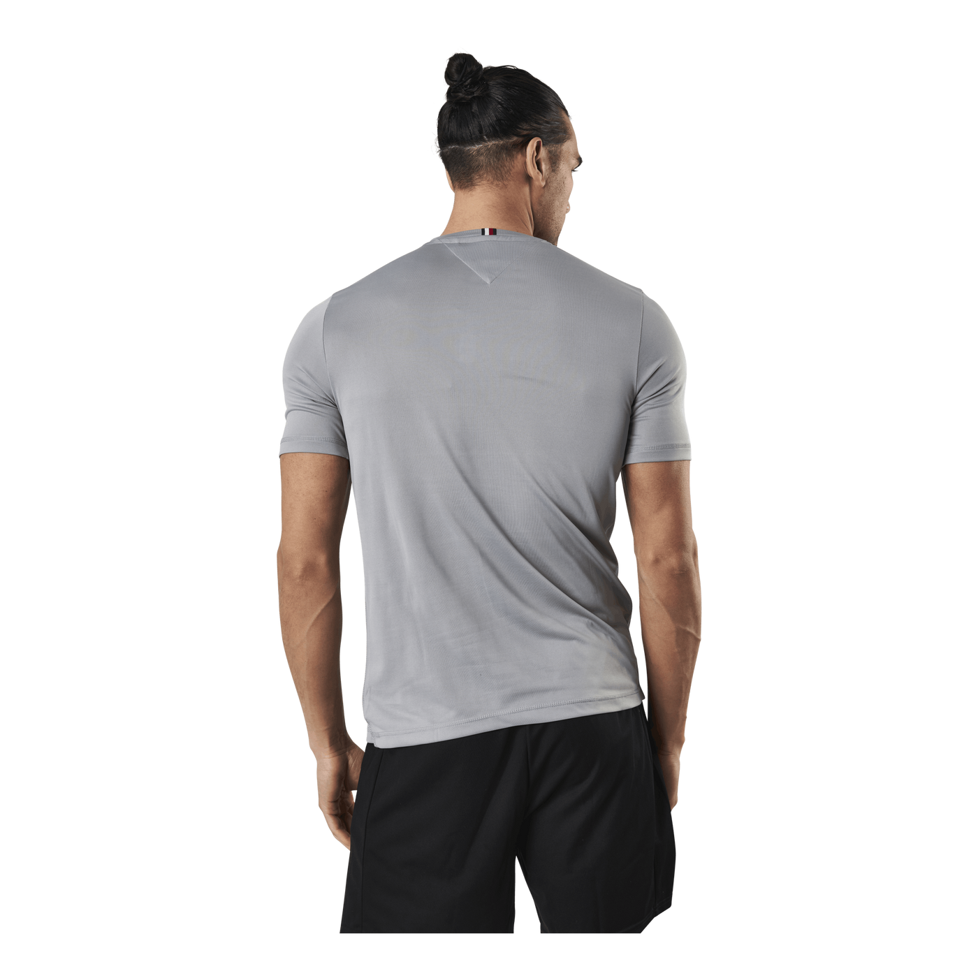 Shoulder Logo Slim Training Tee Silver