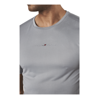 Shoulder Logo Slim Training Tee Silver