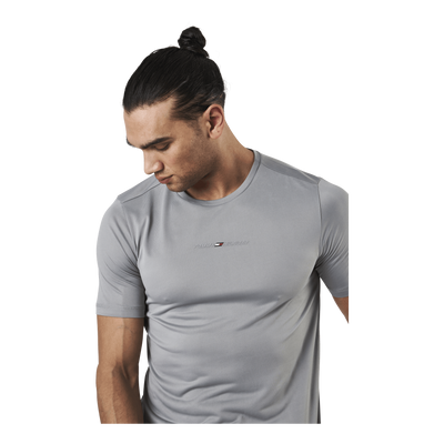 Shoulder Logo Slim Training Tee Silver