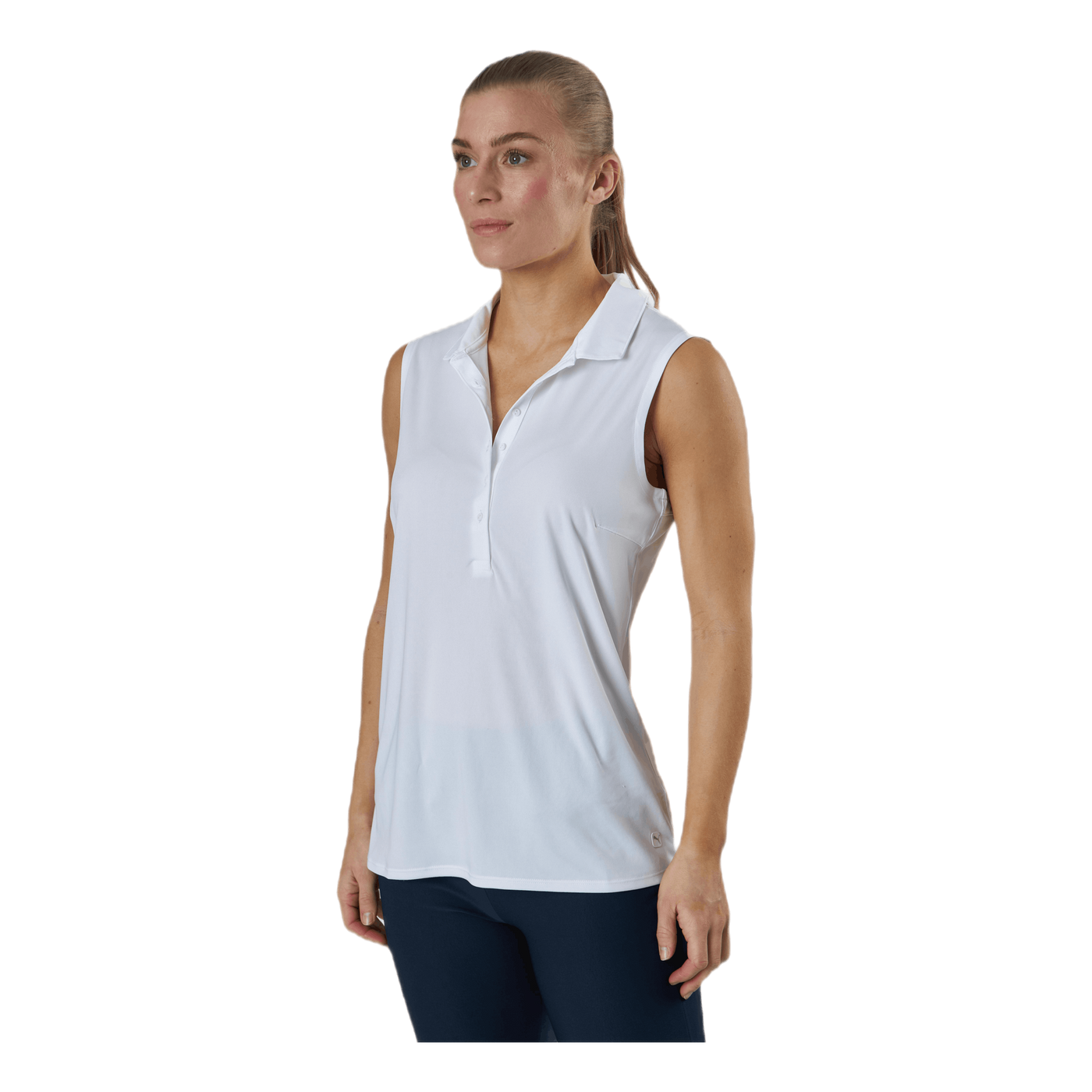 Rotation Sleeveless Polo White