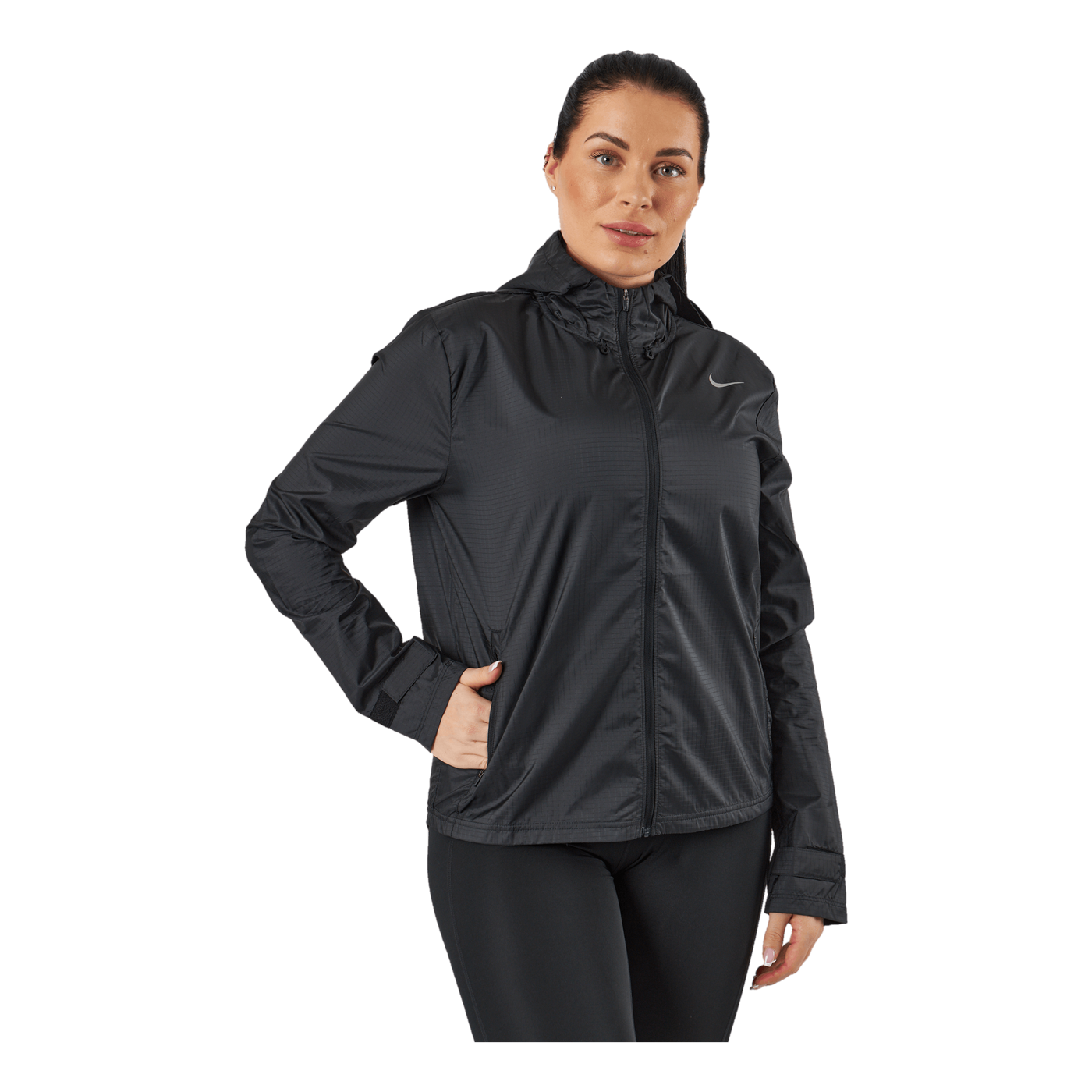 Essential Women's Running Jacket BLACK/REFLECTIVE SILV