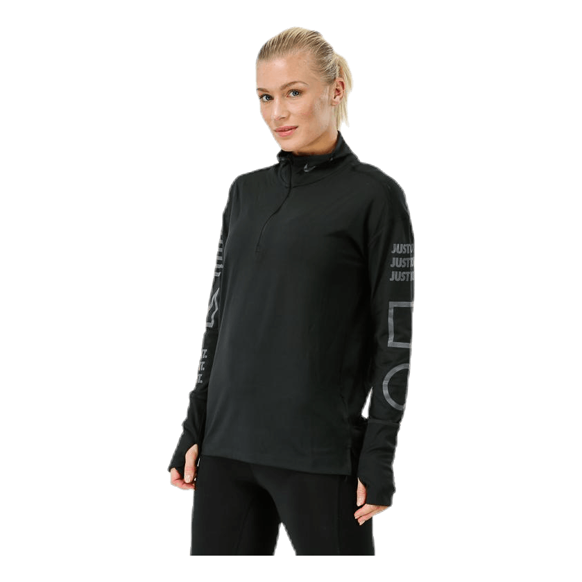 Halfzip Flash Top Black/Grey