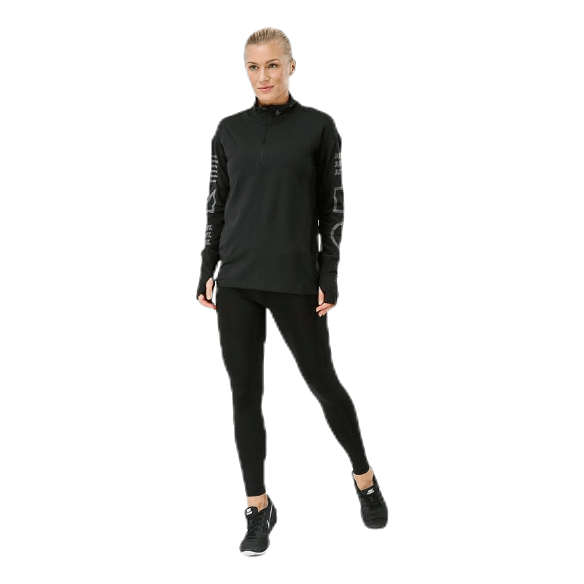 Halfzip Flash Top Black/Grey