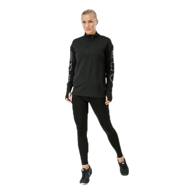 Halfzip Flash Top Black/Grey