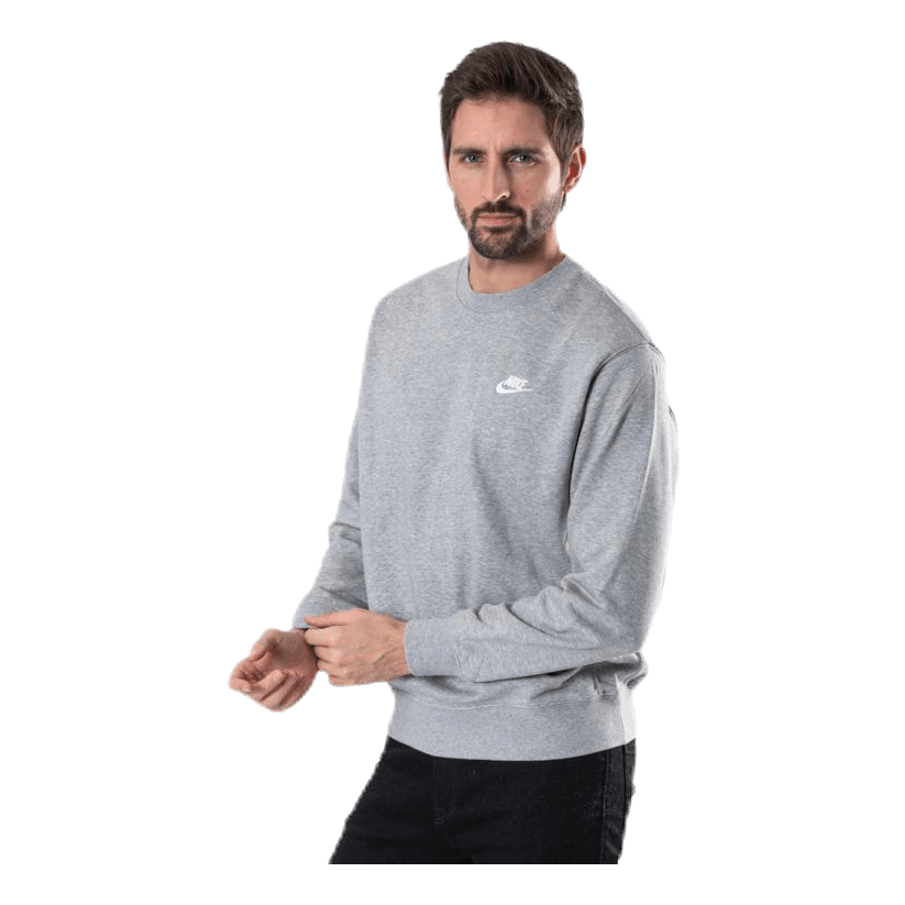 Sportswear Club Men's French Terry Crew DK GREY HEATHER/WHITE