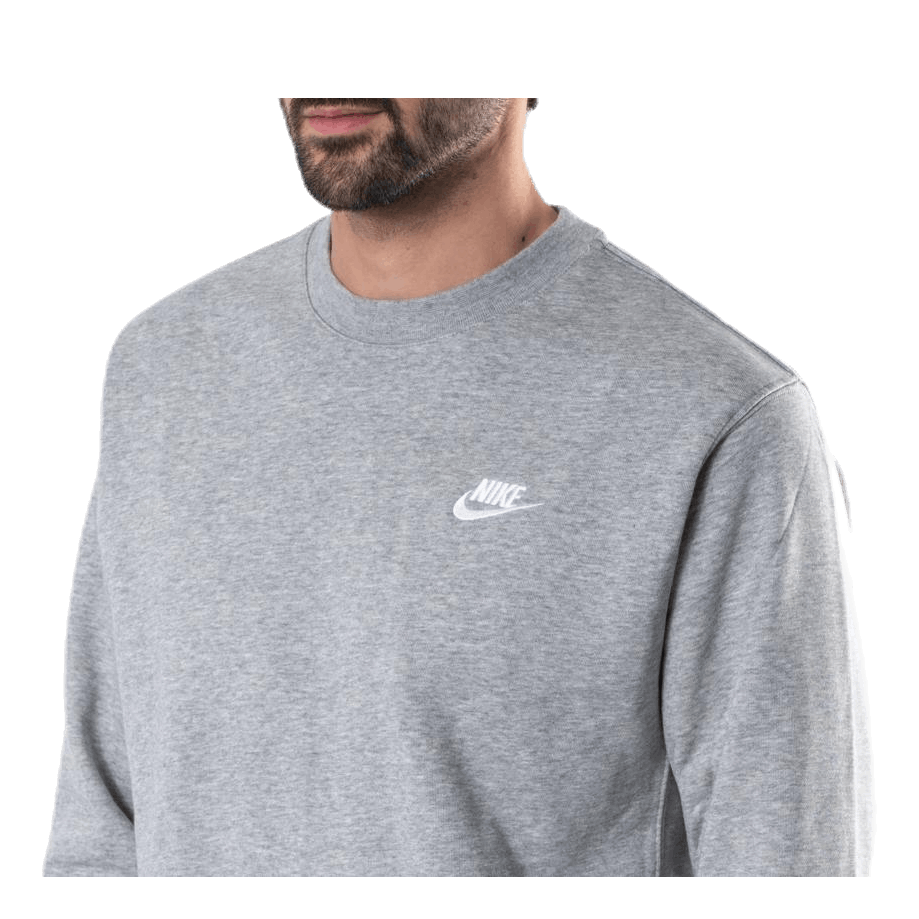 Sportswear Club Men's French Terry Crew DK GREY HEATHER/WHITE