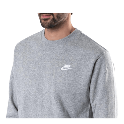 Sportswear Club Men's French Terry Crew DK GREY HEATHER/WHITE