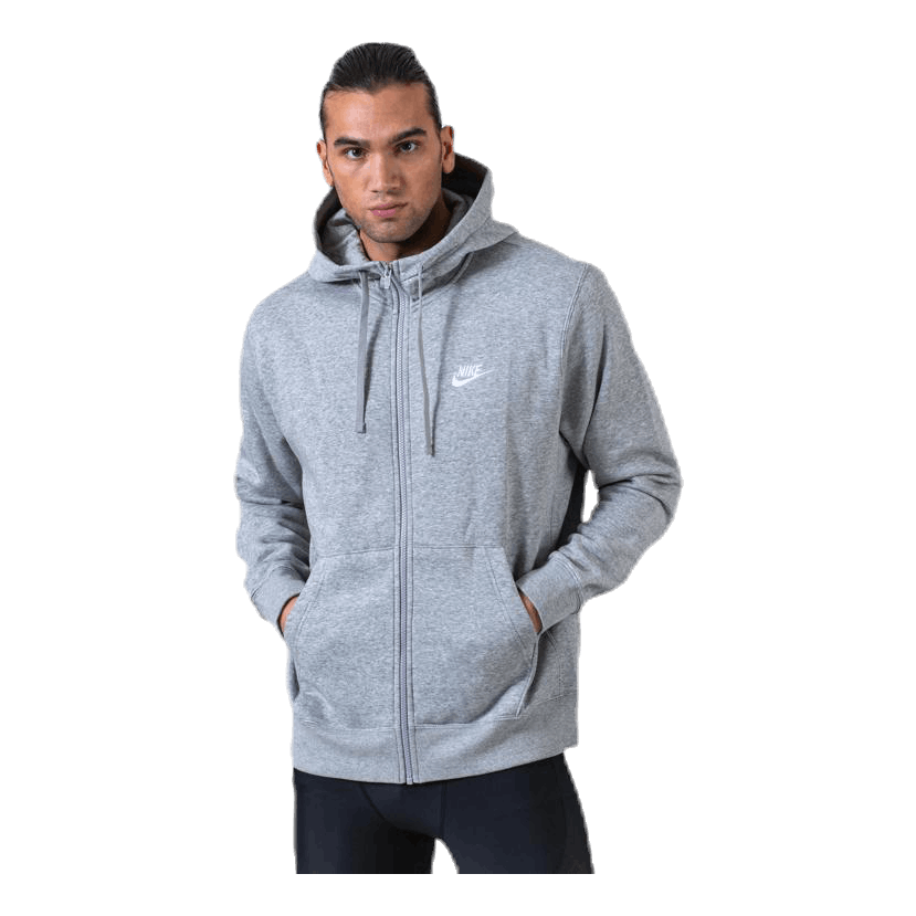 Sportswear Club Fleece Men's Full-Zip Hoodie DK GREY HEATHER/MATTE ...