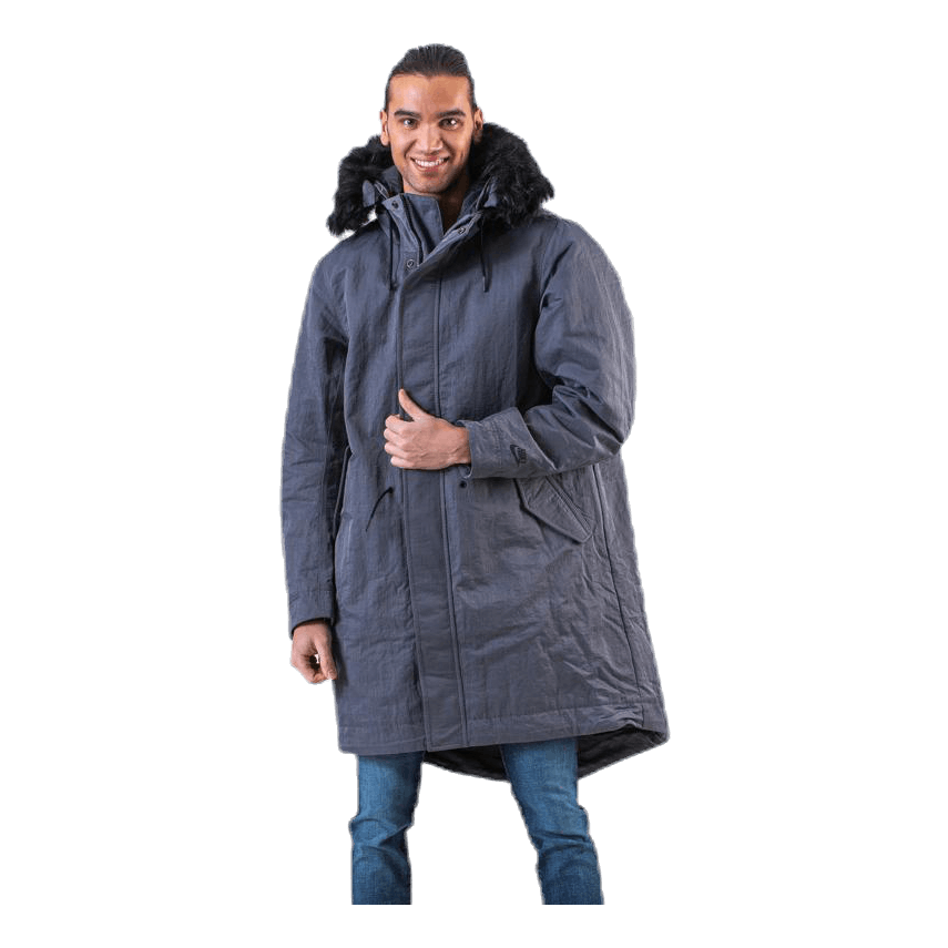 Down Fill Hood Parka Grey