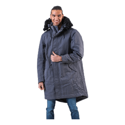 Down Fill Hood Parka Grey