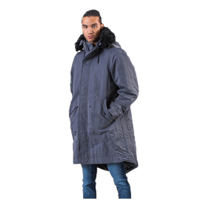 Down Fill Hood Parka Grey