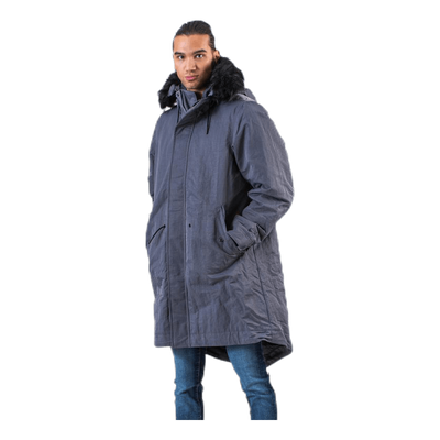 Down Fill Hood Parka Grey