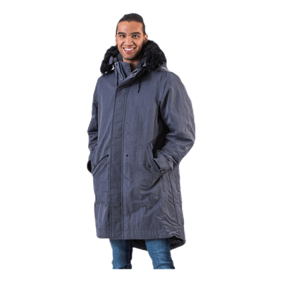 Down Fill Hood Parka Grey