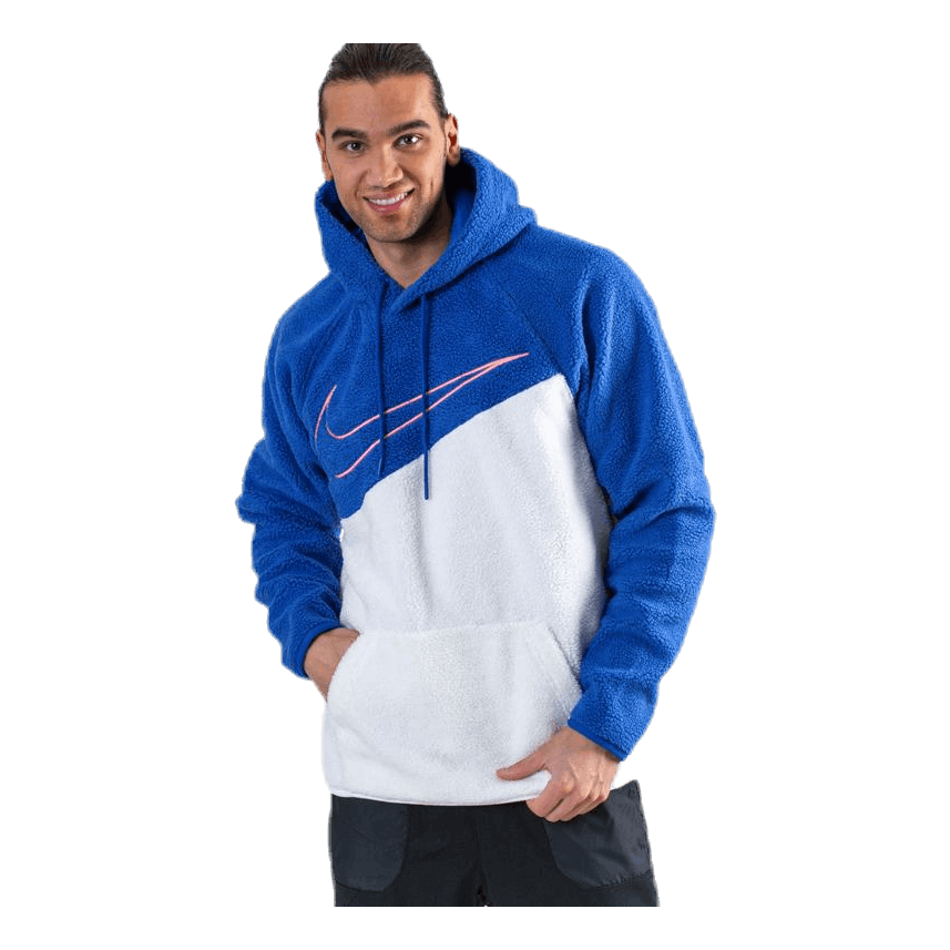 Swoosh Hoodie Fleece Blue/White