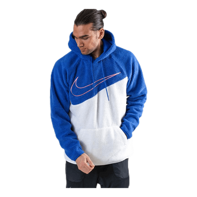 Swoosh Hoodie Fleece Blue/White