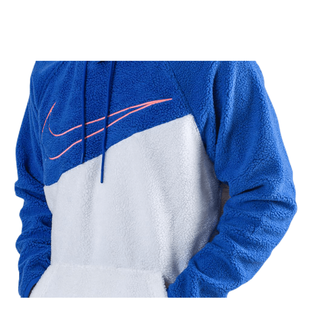 Swoosh Hoodie Fleece Blue/White