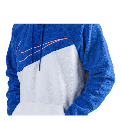 Swoosh Hoodie Fleece Blue/White