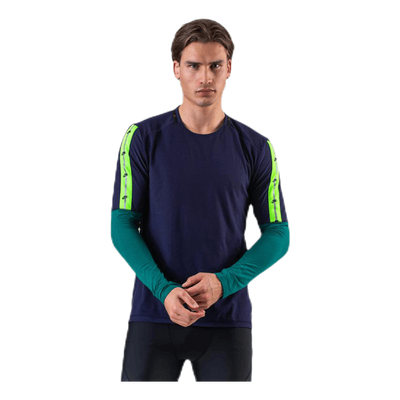 Wild Run Top LS Blue/Green