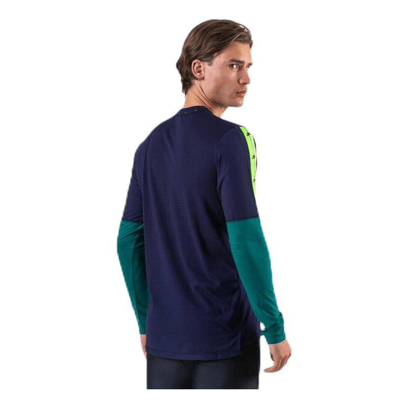 Wild Run Top LS Blue/Green