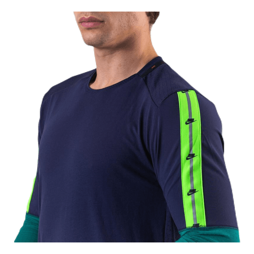 Wild Run Top LS Blue/Green