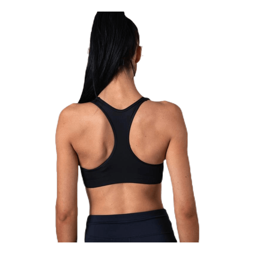 Swoosh Women's Medium-Support Non-Padded Sports Bra BLACK/WHITE/WHITE