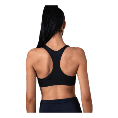 Swoosh Women's Medium-Support Non-Padded Sports Bra BLACK/WHITE/WHITE