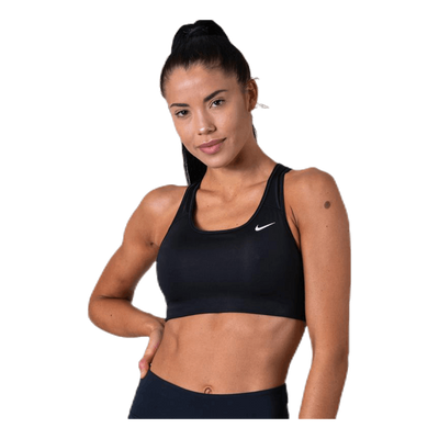 Swoosh Women's Medium-Support Non-Padded Sports Bra BLACK/WHITE/WHITE