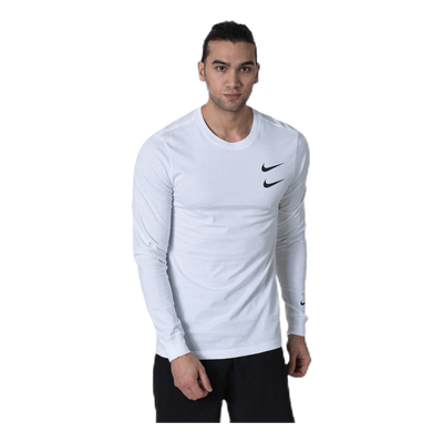 Swoosh Ls Tee White