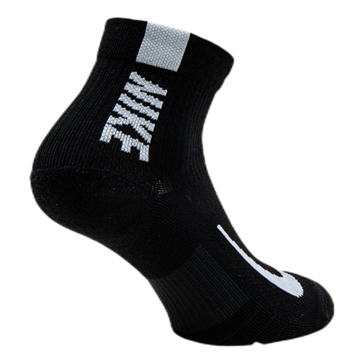 Multiplier Running Ankle Socks (2 Pair) BLACK/WHITE