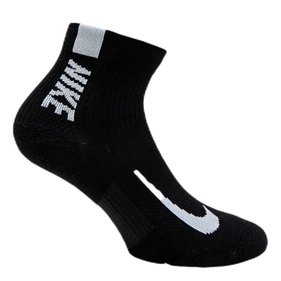 Multiplier Running Ankle Socks (2 Pair) BLACK/WHITE