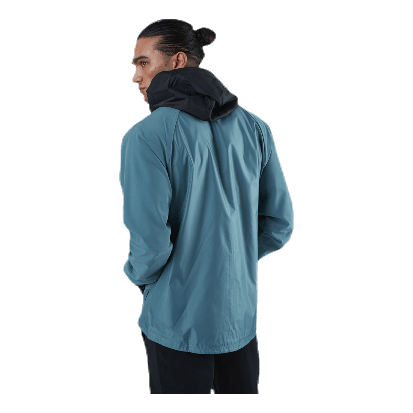 Stretch Woven Hood Jacket Blue