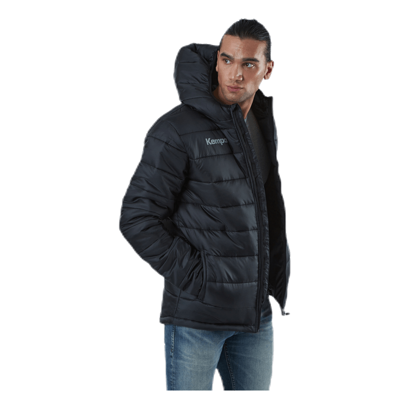 Puffer Hood Jacket Black