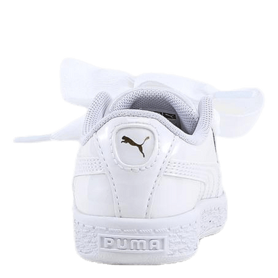 Basket Heart Patent Inf White