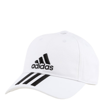 3 Stripe Cap White/Black