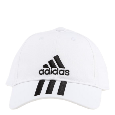 3 Stripe Cap White/Black