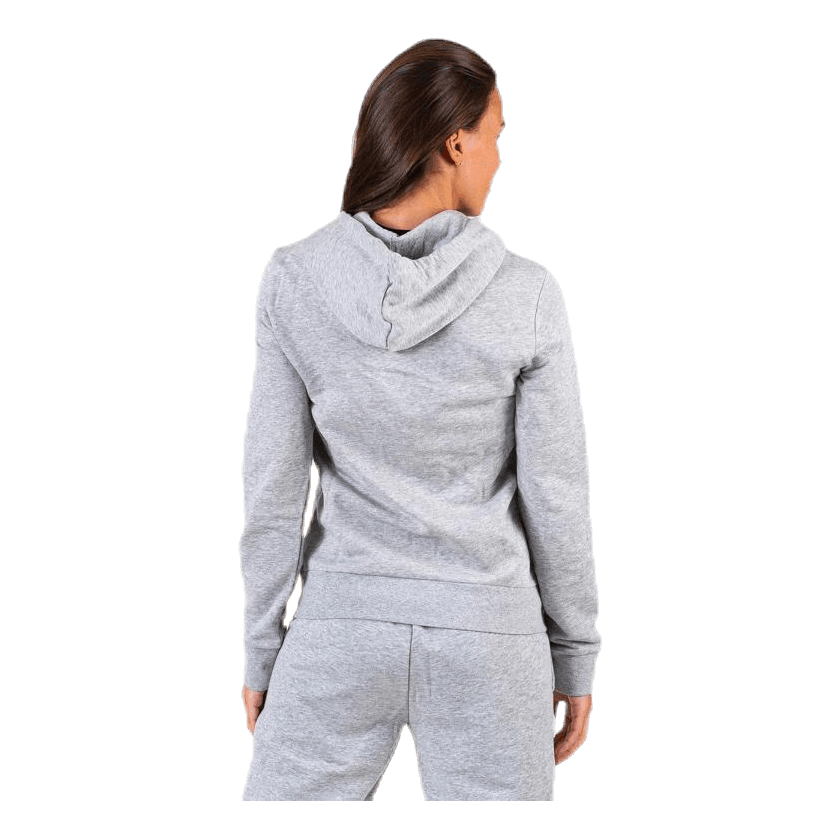 Essential Plain Full Zip Hood Grey