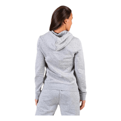 Essential Plain Full Zip Hood Grey