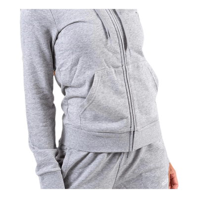 Essential Plain Full Zip Hood Grey