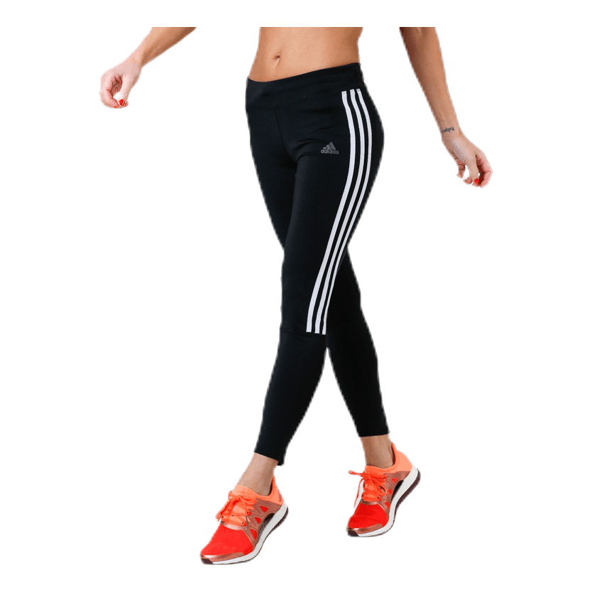 Adidas Run It Tight 7/8 3 Stripe Women Black / White